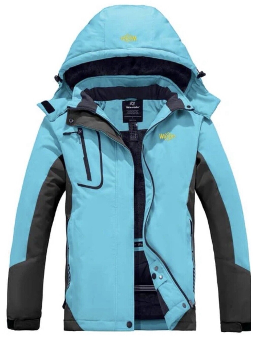 Wantdo Women's Waterproof Ski Mountain Windproof Winter Warm Rain Jacket Size S